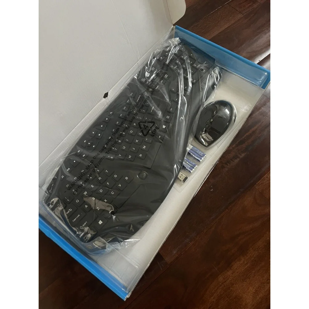 Adesso Tru-Form Media WKB-1500GB Wireless Ergonomic Keyboard Mouse Bundle